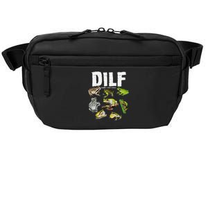 Funny Saying DILF Damn I Love Frogs Animals Crossbody Pack