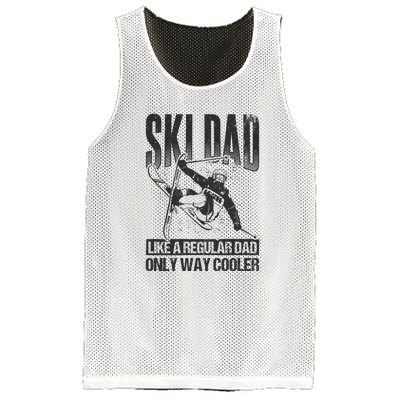 Funny Ski Dad Like A Regular Dad Only Way Cooler Gift Skier Lover Mesh Reversible Basketball Jersey Tank