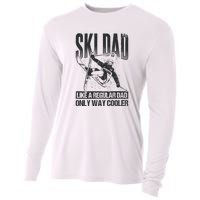 Funny Ski Dad Like A Regular Dad Only Way Cooler Gift Skier Lover Cooling Performance Long Sleeve Crew