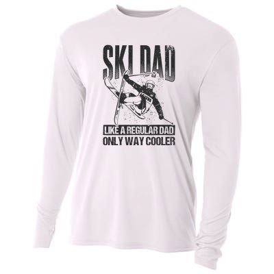 Funny Ski Dad Like A Regular Dad Only Way Cooler Gift Skier Lover Cooling Performance Long Sleeve Crew