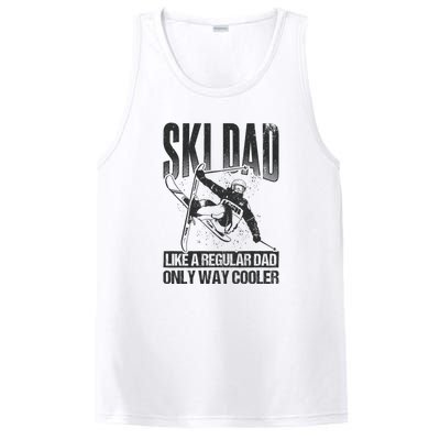 Funny Ski Dad Like A Regular Dad Only Way Cooler Gift Skier Lover PosiCharge Competitor Tank