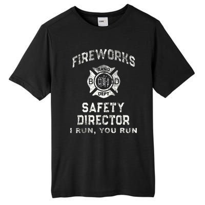 Fireworks Safety Director 4th Of July Firefighter Tall Fusion ChromaSoft Performance T-Shirt