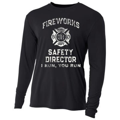 Fireworks Safety Director 4th Of July Firefighter Cooling Performance Long Sleeve Crew