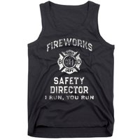 Fireworks Safety Director 4th Of July Firefighter Tank Top