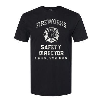 Fireworks Safety Director 4th Of July Firefighter Softstyle CVC T-Shirt