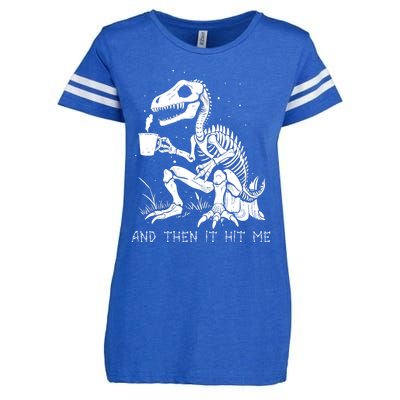 Funny Skeleton Dinosaur Costume Goth Enza Ladies Jersey Football T-Shirt