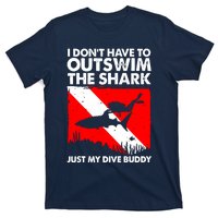 Funny Scuba Diving Design For Men Women Shark Diving Buddy T-Shirt