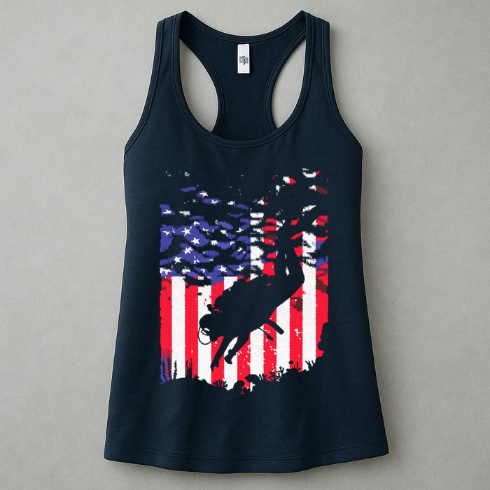 Funny Scuba Diving Design Scuba Dive Coach Deep Sea Diver Womens Tank Top