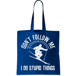 Funny Ski Don't Follow Me Skiing Freestyle Skier Gift Tote Bag