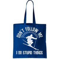 Funny Ski Don't Follow Me Skiing Freestyle Skier Gift Tote Bag