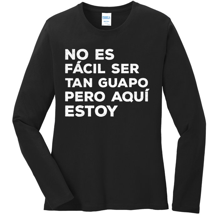 Funny Spanish Dad Fathers Day Dia Del Padre Regalo Para Papa Ladies Long Sleeve Shirt