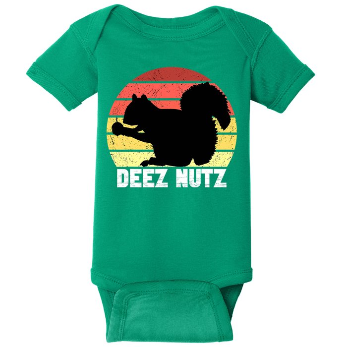 Funny Saying Deez Nutz Christmas Gopher Ugly Xmas Baby Bodysuit