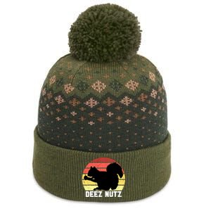 Funny Saying Deez Nutz Christmas Gopher Ugly Xmas The Baniff Cuffed Pom Beanie