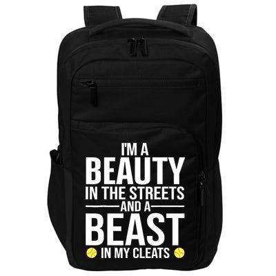 Funny Softball Design For Wo Girls Softball Team Player Impact Tech Backpack