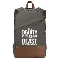 Funny Softball Design For Wo Girls Softball Team Player Cotton Canvas Backpack