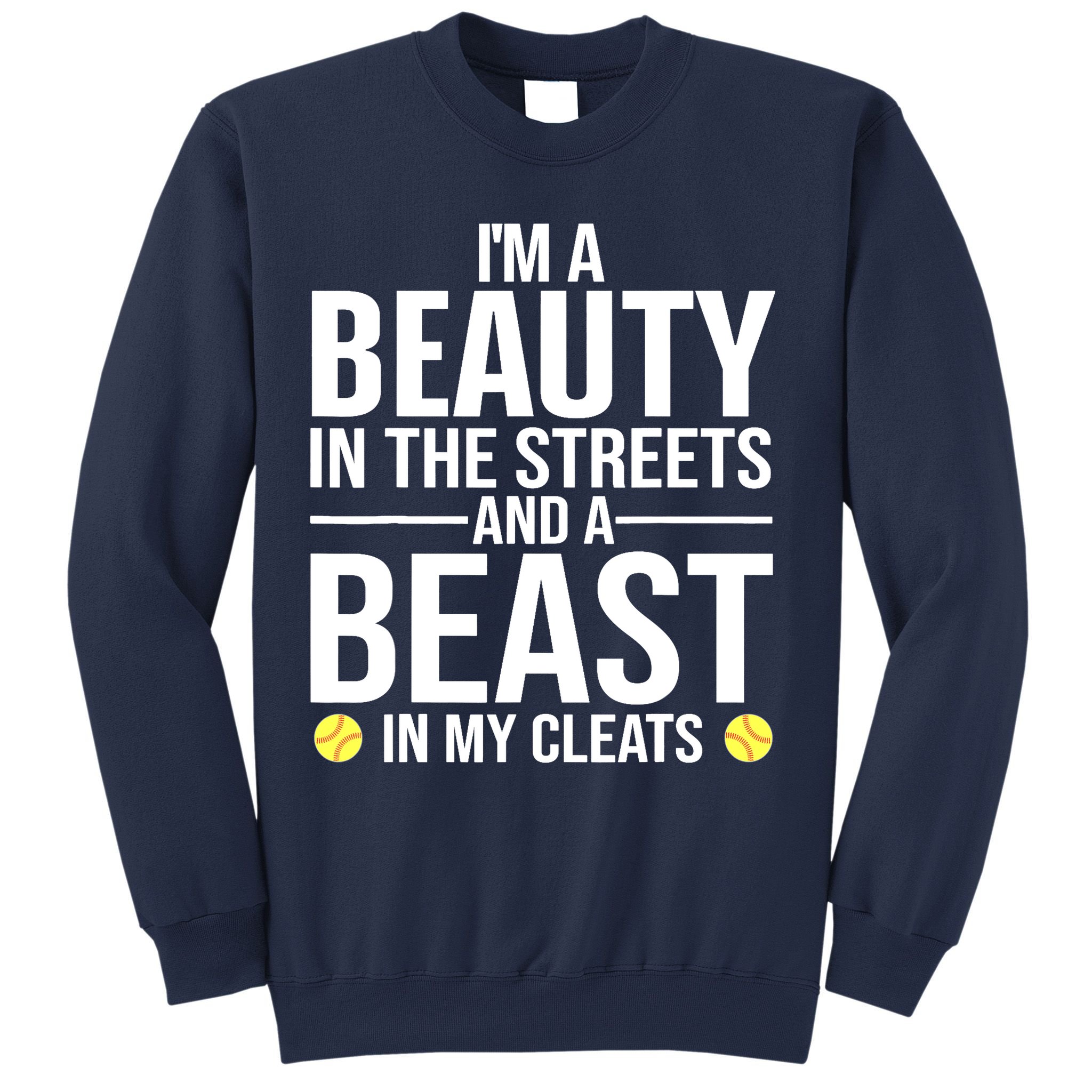 Funny Softball Design For Wo Girls Softball Team Player Sweatshirt