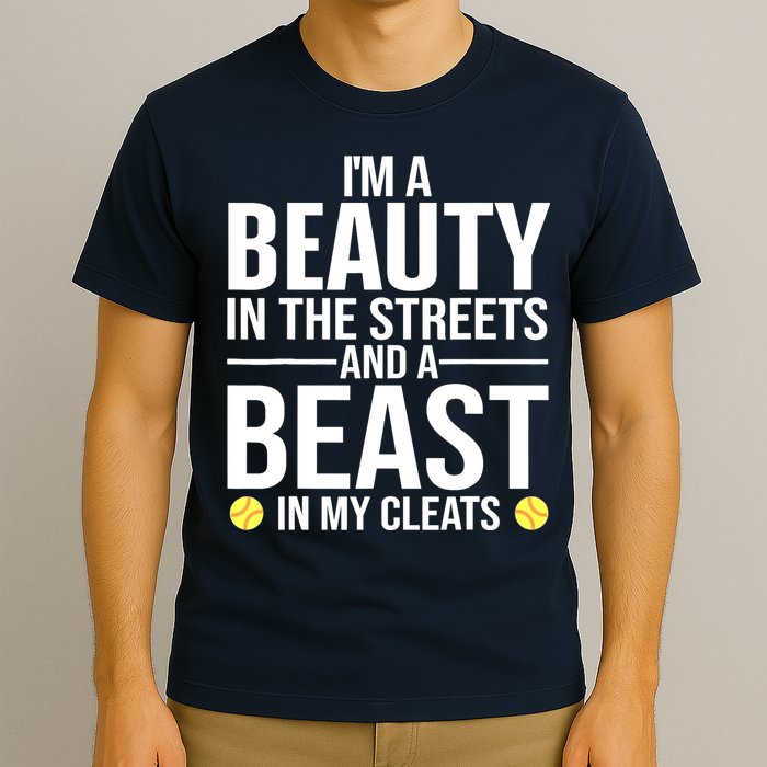 Funny Softball Design For Wo Girls Softball Team Player T-Shirt