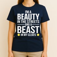 Funny Softball Design For Wo Girls Softball Team Player T-Shirt