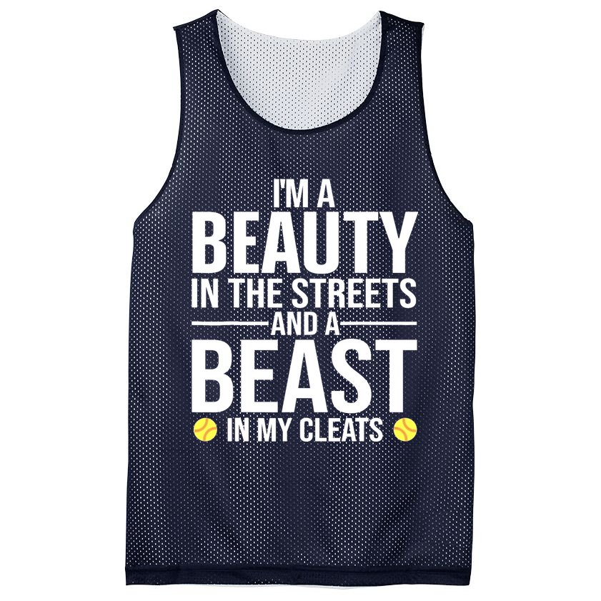 Funny Softball Design For Wo Girls Softball Team Player Mesh Reversible Basketball Jersey Tank