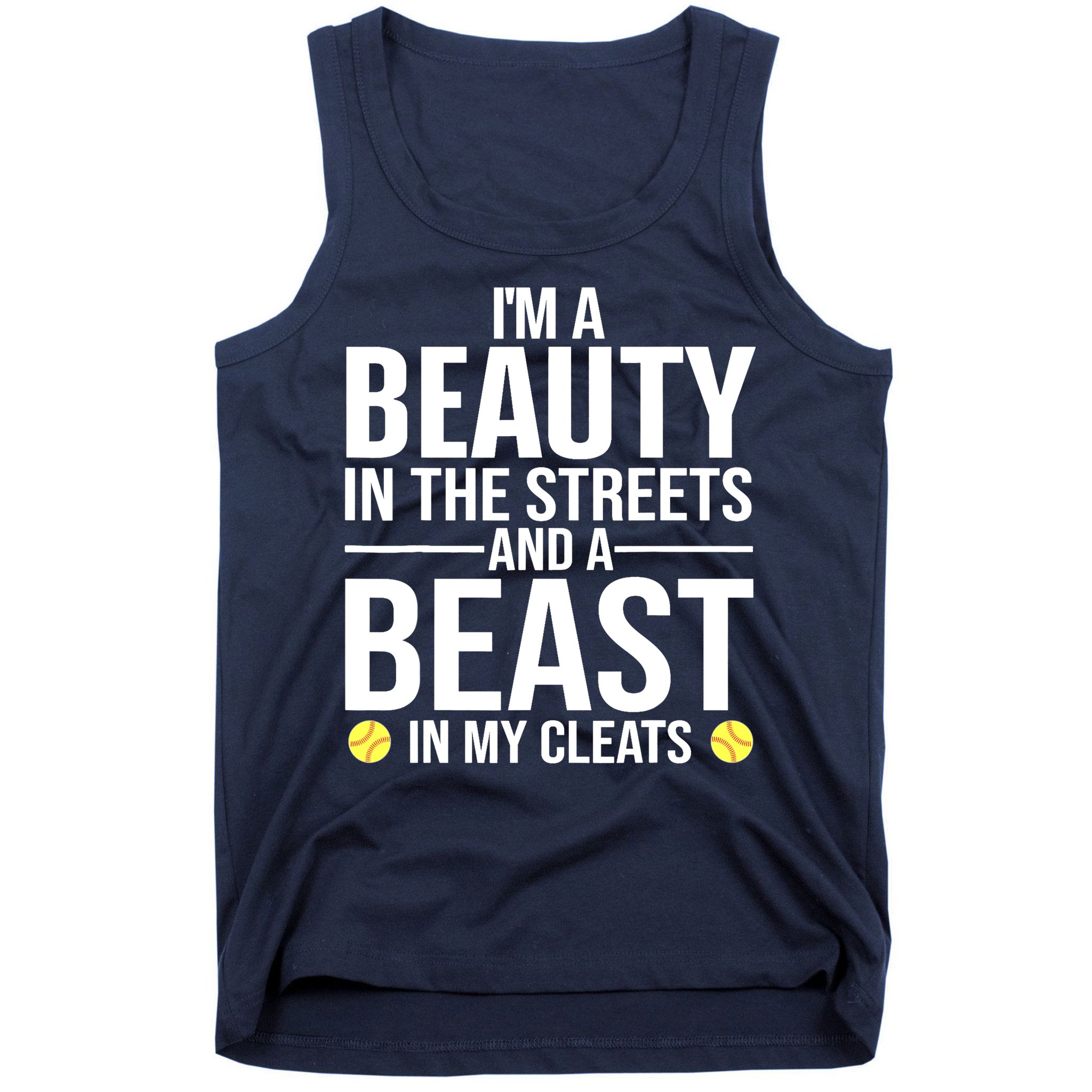 Funny Softball Design For Wo Girls Softball Team Player Tank Top