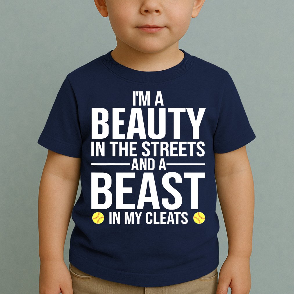 Funny Softball Design For Wo Girls Softball Team Player Toddler T-Shirt