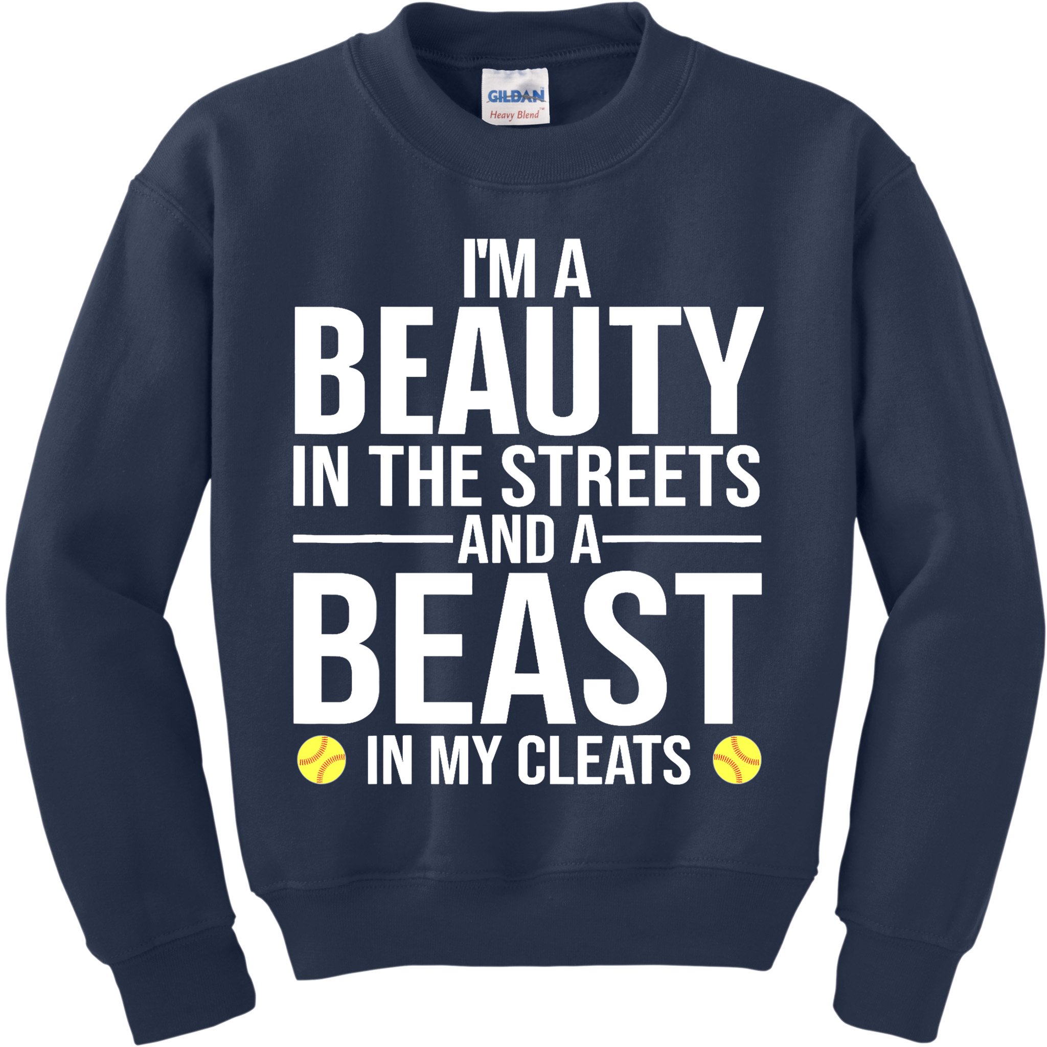 Funny Softball Design For Wo Girls Softball Team Player Kids Sweatshirt
