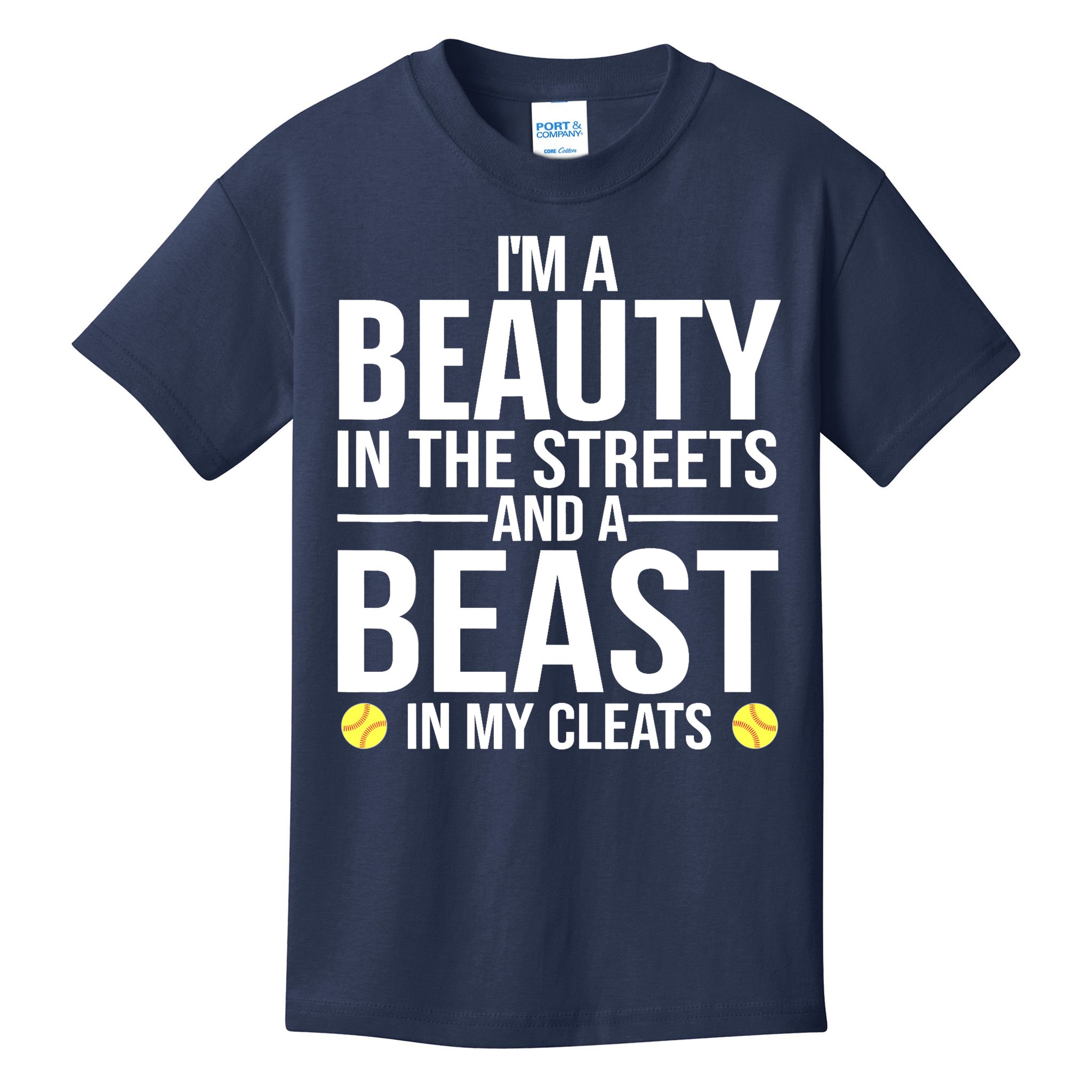 Funny Softball Design For Wo Girls Softball Team Player Kids T-Shirt