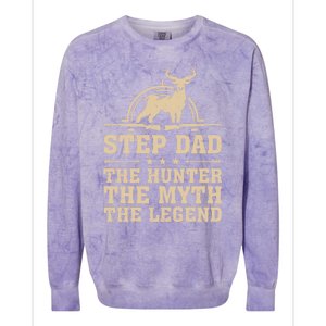 Funny Step Dad The Hunter The Myth The Legend Fathers Day Cute Gift Colorblast Crewneck Sweatshirt