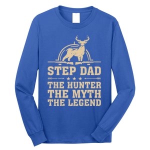 Funny Step Dad The Hunter The Myth The Legend Fathers Day Cute Gift Long Sleeve Shirt