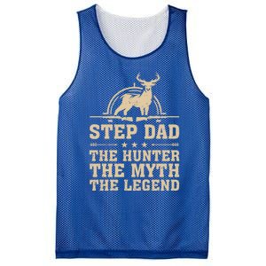 Funny Step Dad The Hunter The Myth The Legend Fathers Day Cute Gift Mesh Reversible Basketball Jersey Tank