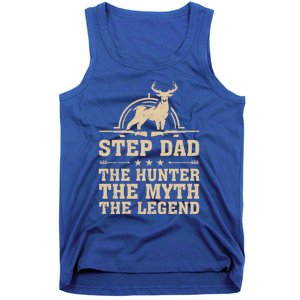 Funny Step Dad The Hunter The Myth The Legend Fathers Day Cute Gift Tank Top