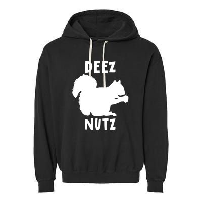 Funny Saying Deez Nutz Christmas Gopher Ugly Xmas Gift Garment-Dyed Fleece Hoodie