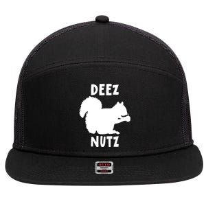 Funny Saying Deez Nutz Christmas Gopher Ugly Xmas Gift 7 Panel Mesh Trucker Snapback Hat