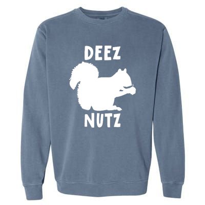 Funny Saying Deez Nutz Christmas Gopher Ugly Xmas Gift Garment-Dyed Sweatshirt