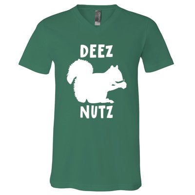 Funny Saying Deez Nutz Christmas Gopher Ugly Xmas Gift V-Neck T-Shirt