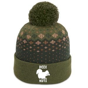 Funny Saying Deez Nutz Christmas Gopher Ugly Xmas Gift The Baniff Cuffed Pom Beanie