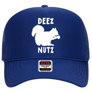 Funny Saying Deez Nutz Christmas Gopher Ugly Xmas Gift High Crown Mesh Back Trucker Hat