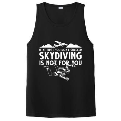 Funny Skydiving Design For Men Women Skydiver Skydive Lovers PosiCharge Competitor Tank