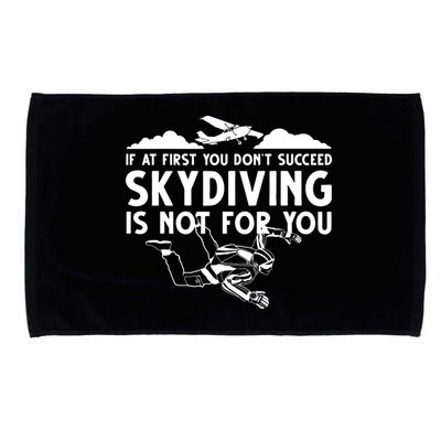 Funny Skydiving Design For Men Women Skydiver Skydive Lovers Microfiber Hand Towel