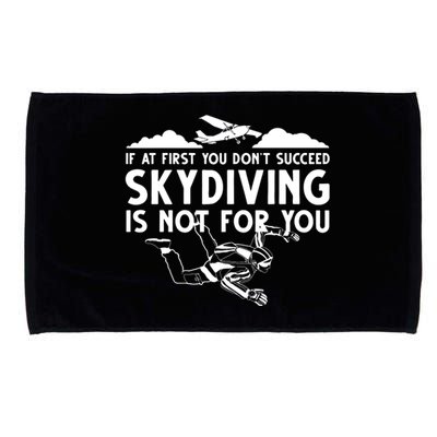 Funny Skydiving Design For Men Women Skydiver Skydive Lovers Microfiber Hand Towel