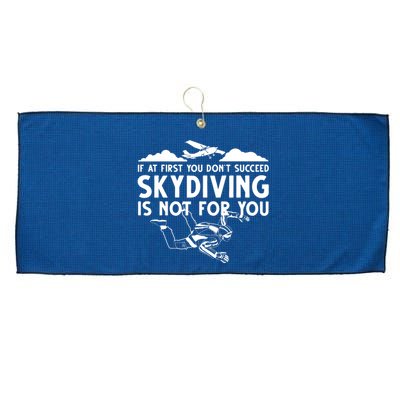 Funny Skydiving Design For Men Women Skydiver Skydive Lovers Large Microfiber Waffle Golf Towel