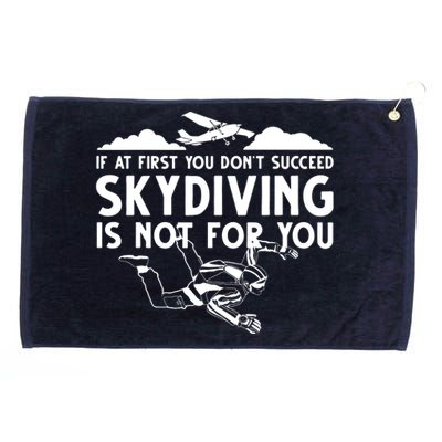 Funny Skydiving Design For Men Women Skydiver Skydive Lovers Grommeted Golf Towel