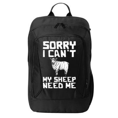 Funny Sheepp Design For Farmers And Sheepp Lovers City Backpack