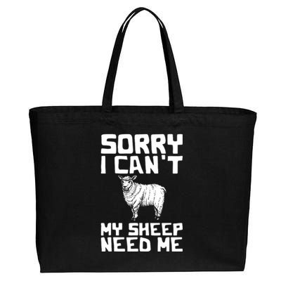 Funny Sheepp Design For Farmers And Sheepp Lovers Cotton Canvas Jumbo Tote