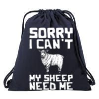 Funny Sheepp Design For Farmers And Sheepp Lovers Drawstring Bag