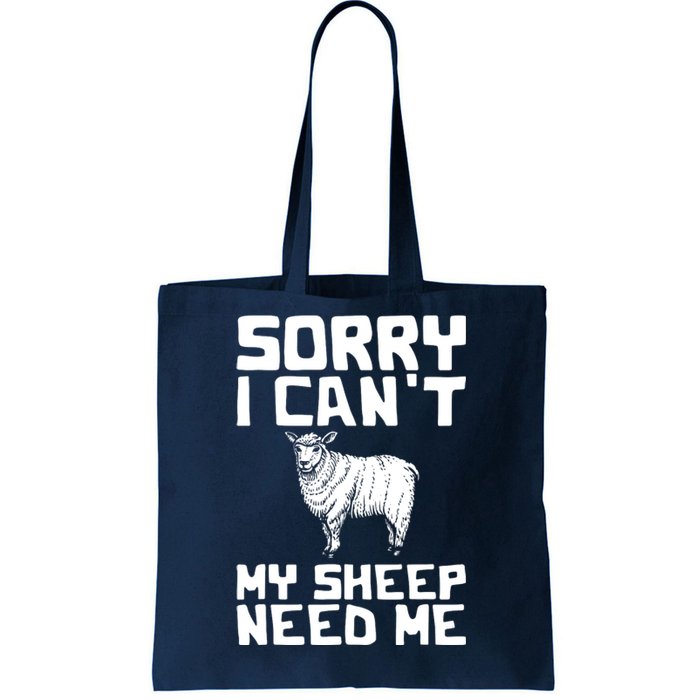 Funny Sheepp Design For Farmers And Sheepp Lovers Tote Bag