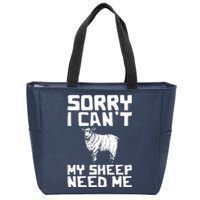 Funny Sheepp Design For Farmers And Sheepp Lovers Zip Tote Bag