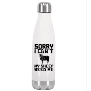 Funny Sheepp Design For Farmers And Sheepp Lovers Stainless Steel Insulated Water Bottle