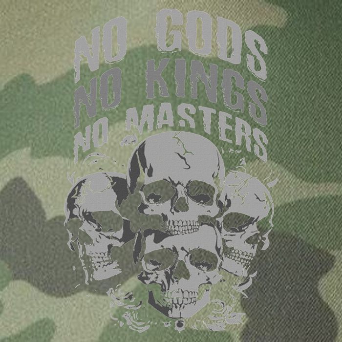 Funny Skull Design No Gods No Kings No Legacy Tie Dye Trucker Hat