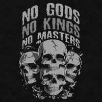 Funny Skull Design No Gods No Kings No Ladies PosiCharge Tri-Blend Wicking Tank